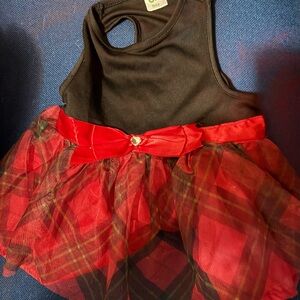 Black and Red Plaid Dog Dress